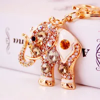 Korean  Creative   Gemstone Elephant Keychain main image 4
