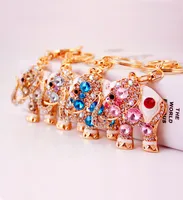 Korean  Creative   Gemstone Elephant Keychain main image 5