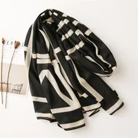 Hot Selling Fashion Geometric Scarf Silk Scarf Wholesale main image 3