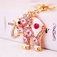 Korean  Creative   Gemstone Elephant Keychain sku image 1