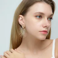 Fashion New Exaggerated  Alloy Golden Earrings  Wholesale main image 2