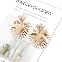 Fashion New Exaggerated  Alloy Golden Earrings  Wholesale main image 3