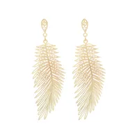 Hot Selling Fashion Personality Retro Leaf  Golden Leaf Earrings Wholesale main image 5