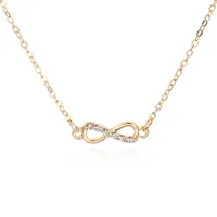 Fashion Hollow Bow Diamond Necklace Bracelet Anklet main image 1