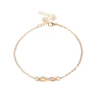Fashion Hollow Bow Diamond Necklace Bracelet Anklet main image 3