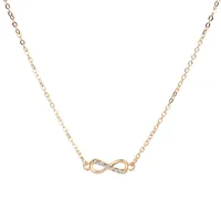 Fashion Hollow Bow Diamond Necklace Bracelet Anklet sku image 3