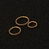 Ear Cartilage Rings & Studs Simple Style Geometric 316 Stainless Steel  Inlaid Zircon main image 2