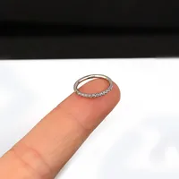Ear Cartilage Rings & Studs Simple Style Geometric 316 Stainless Steel  Inlaid Zircon main image 4