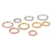 Ear Cartilage Rings & Studs Simple Style Geometric 316 Stainless Steel  Inlaid Zircon main image 5