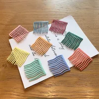 Colorful Metal Hair Comb Hair Comb Bangs Comb Hairpin Hair Ornaments Korean Ins Simple Net Red Top Hair Clip Headdress main image 2