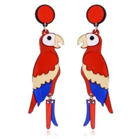 Exaggerated Acrylic Parrot Cat Avocado Tape Egg Match Jellyfish Blade Cigarette Butt Flamingo Earrings main image 3