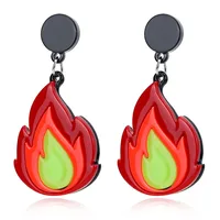 Exaggerated Acrylic Parrot Cat Avocado Tape Egg Match Jellyfish Blade Cigarette Butt Flamingo Earrings main image 4