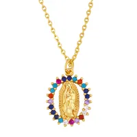Simple Style Geometric Copper 18k Gold Plated Necklace In Bulk sku image 1