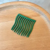 Colorful Metal Hair Comb Hair Comb Bangs Comb Hairpin Hair Ornaments Korean Ins Simple Net Red Top Hair Clip Headdress sku image 4
