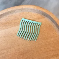 Colorful Metal Hair Comb Hair Comb Bangs Comb Hairpin Hair Ornaments Korean Ins Simple Net Red Top Hair Clip Headdress sku image 5