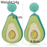 Exaggerated Acrylic Parrot Cat Avocado Tape Egg Match Jellyfish Blade Cigarette Butt Flamingo Earrings sku image 5