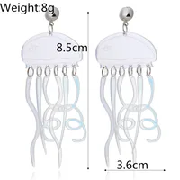 Exaggerated Acrylic Parrot Cat Avocado Tape Egg Match Jellyfish Blade Cigarette Butt Flamingo Earrings sku image 12