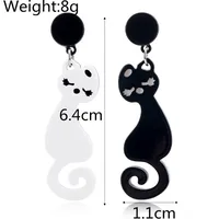 Exaggerated Acrylic Parrot Cat Avocado Tape Egg Match Jellyfish Blade Cigarette Butt Flamingo Earrings sku image 4