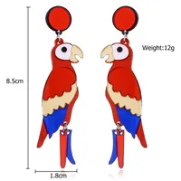 Exaggerated Acrylic Parrot Cat Avocado Tape Egg Match Jellyfish Blade Cigarette Butt Flamingo Earrings sku image 16