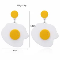 Exaggerated Acrylic Parrot Cat Avocado Tape Egg Match Jellyfish Blade Cigarette Butt Flamingo Earrings sku image 7