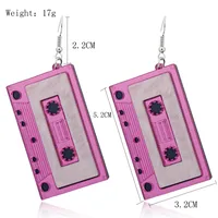 Exaggerated Acrylic Parrot Cat Avocado Tape Egg Match Jellyfish Blade Cigarette Butt Flamingo Earrings sku image 10