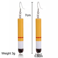 Exaggerated Acrylic Parrot Cat Avocado Tape Egg Match Jellyfish Blade Cigarette Butt Flamingo Earrings sku image 11