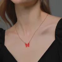 Simple Style Butterfly Artificial Crystal Alloy Plating Women's Necklace main image 4