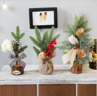 Christmas Mini Tree Decoration Desktop Atmosphere Decoration Potted Christmas Tree main image 1