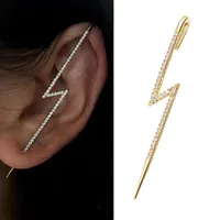 Creative Simple Alloy Inlaid Rhinestone Earrings Slash Earrings Wholesale main image 4
