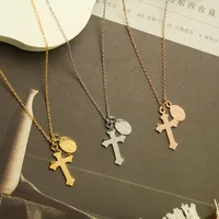 Wholesale Jewelry Fashion Geometric 304 Stainless Steel 18K Gold Plated Pendant Necklace main image 4