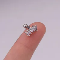 Ear Cartilage Rings & Studs Fashion Crown Copper Plating main image 4