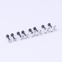 Ear Cartilage Rings & Studs Fashion Geometric 316 Stainless Steel  Inlaid Zircon main image 3