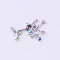 Ear Cartilage Rings & Studs Fashion Geometric 316 Stainless Steel  Diamond main image 4