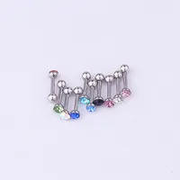 Ear Cartilage Rings & Studs Fashion Geometric 316 Stainless Steel  Diamond main image 5