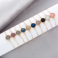 Korean Round Crystal Cluster Simple Natural Stone Alloy Bracelet main image 1