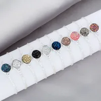 Korean Round Crystal Cluster Simple Natural Stone Alloy Bracelet main image 2