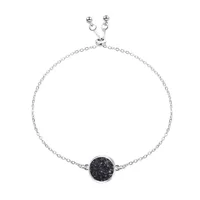 Korean Round Crystal Cluster Simple Natural Stone Alloy Bracelet sku image 1