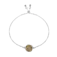 Korean Round Crystal Cluster Simple Natural Stone Alloy Bracelet sku image 2