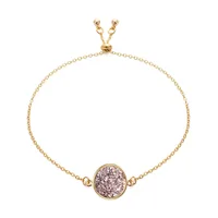 Korean Round Crystal Cluster Simple Natural Stone Alloy Bracelet sku image 4