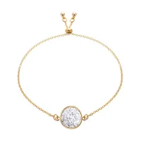 Korean Round Crystal Cluster Simple Natural Stone Alloy Bracelet sku image 5