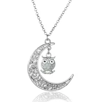 Fashionable Luminous Diy Pendant  Moon Owl Luminous Necklace main image 5