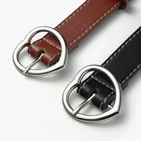 Creative  Peach Heart Buckle Belt Ladies Fashion Love Hole Hollow Simple Decoration Jeans Belt main image 2