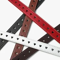 Creative  Peach Heart Buckle Belt Ladies Fashion Love Hole Hollow Simple Decoration Jeans Belt main image 3