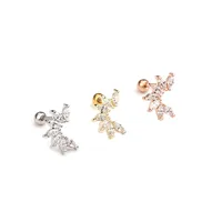 Ear Cartilage Rings & Studs Star 316 Stainless Steel  Copper Zircon main image 2