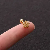 Ear Cartilage Rings & Studs Flower 316 Stainless Steel  Copper main image 2