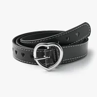 Creative  Peach Heart Buckle Belt Ladies Fashion Love Hole Hollow Simple Decoration Jeans Belt sku image 2