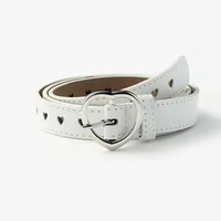 Creative  Peach Heart Buckle Belt Ladies Fashion Love Hole Hollow Simple Decoration Jeans Belt sku image 3