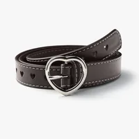 Creative  Peach Heart Buckle Belt Ladies Fashion Love Hole Hollow Simple Decoration Jeans Belt sku image 4