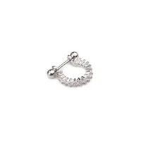 Ear Cartilage Rings & Studs Fashion U Shape Copper Diamond sku image 4