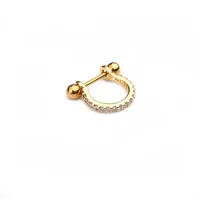Ear Cartilage Rings & Studs Fashion U Shape Copper Diamond sku image 5